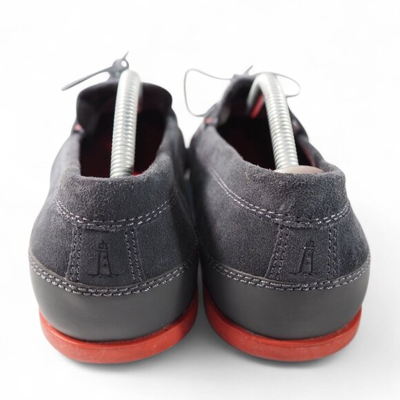 Rockport Malcom Tie Moc Toe Suede Loafers Men's 10.5 Dark Grey Red - Picture 5 of 11